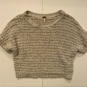 Free People Loose Knit Crop Top Shirt